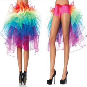 Tęczowa spódniczka Tutu na imprezę i rave 