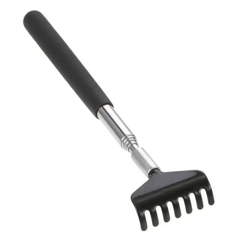 Teleskopowy drapak do pleców ze stali nierdzewnej z etui Naturalny czarny