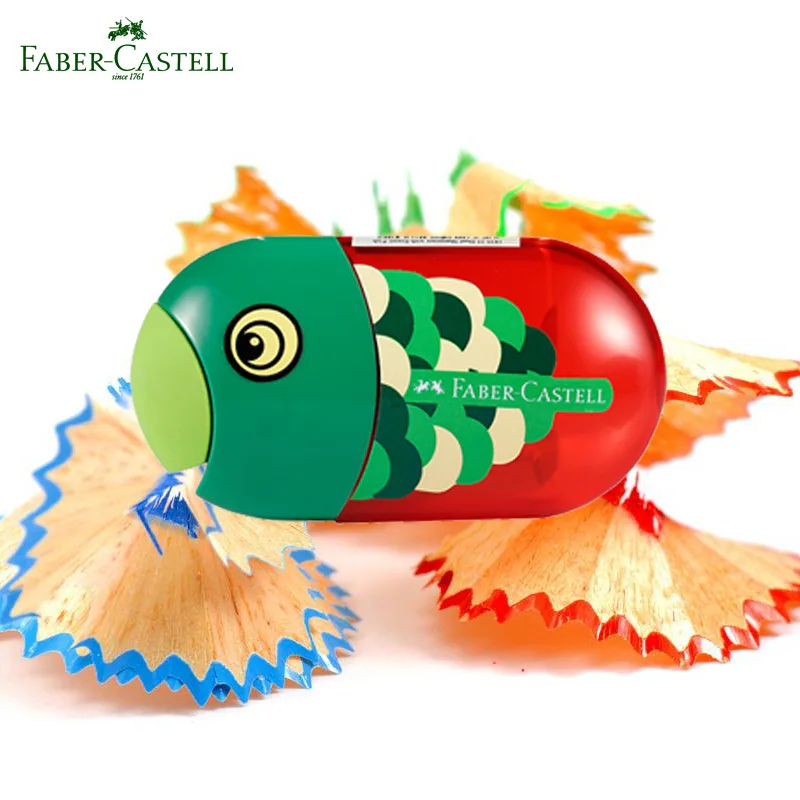 Temperówka Faber-Castell z podwójnym otworem — do ołówków standardowych i jumbo Zielony