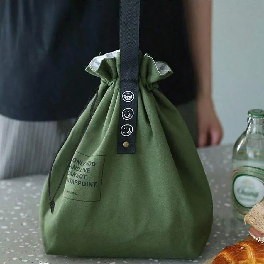 Termiczna torba na lunch z folią aluminiową duża Zielony