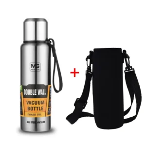 Termos stalowy UPORS z paskiem 500-1500 ml Khaki
