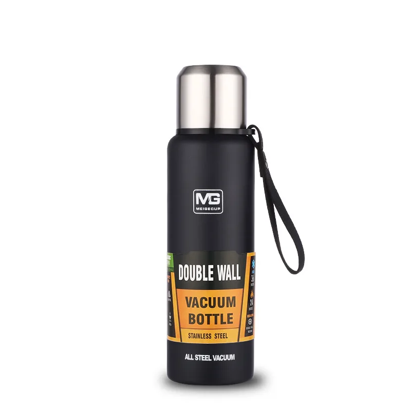 Termos stalowy UPORS z paskiem 500-1500 ml Niebieski