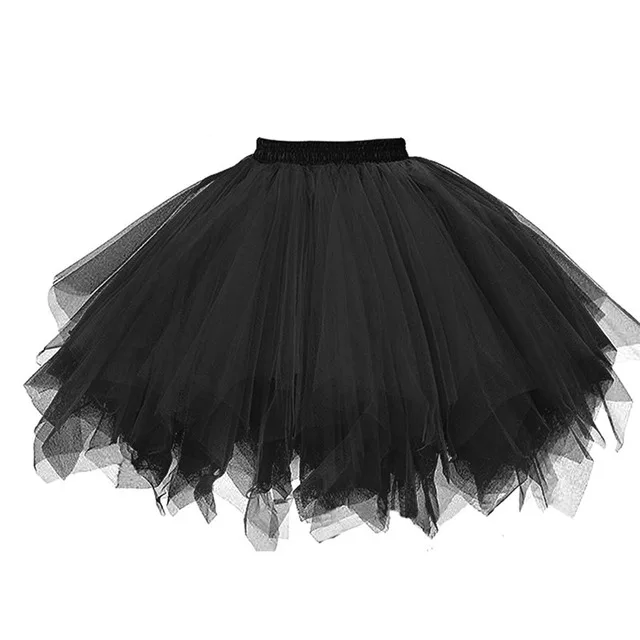 Tiulowa spódnica tutu w stylu retro Czarny