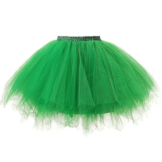 Tiulowa spódnica tutu w stylu retro Zielony