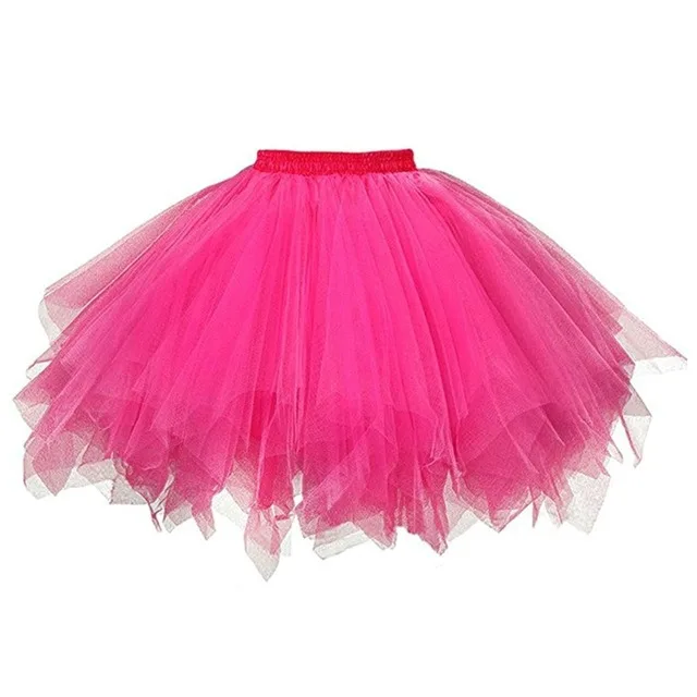 Tiulowa spódnica tutu w stylu retro Amarantowy