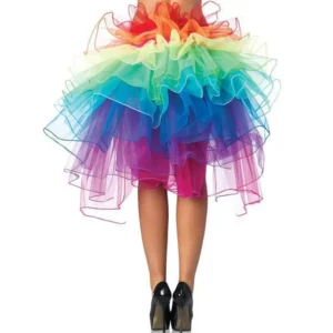 Tiulowa spódnica tutu warstwowa tęczowa do tańca Rainbow