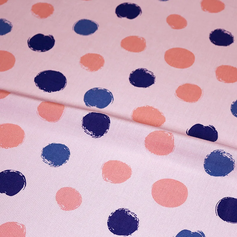 Tkanina wiskozowa w grochy na metry do szycia Foundation polka dot