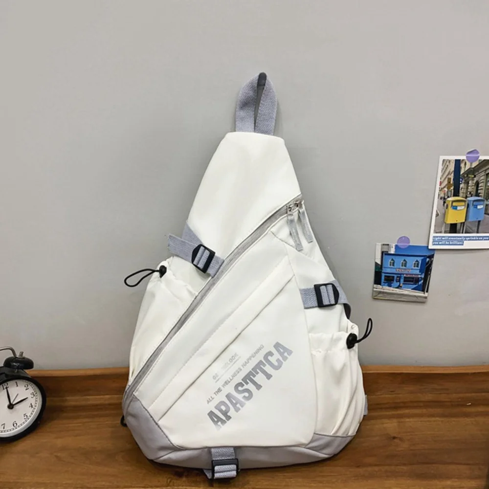 Nylonowa torba na klatkę piersiową Y2K – saszetka crossbody Szary