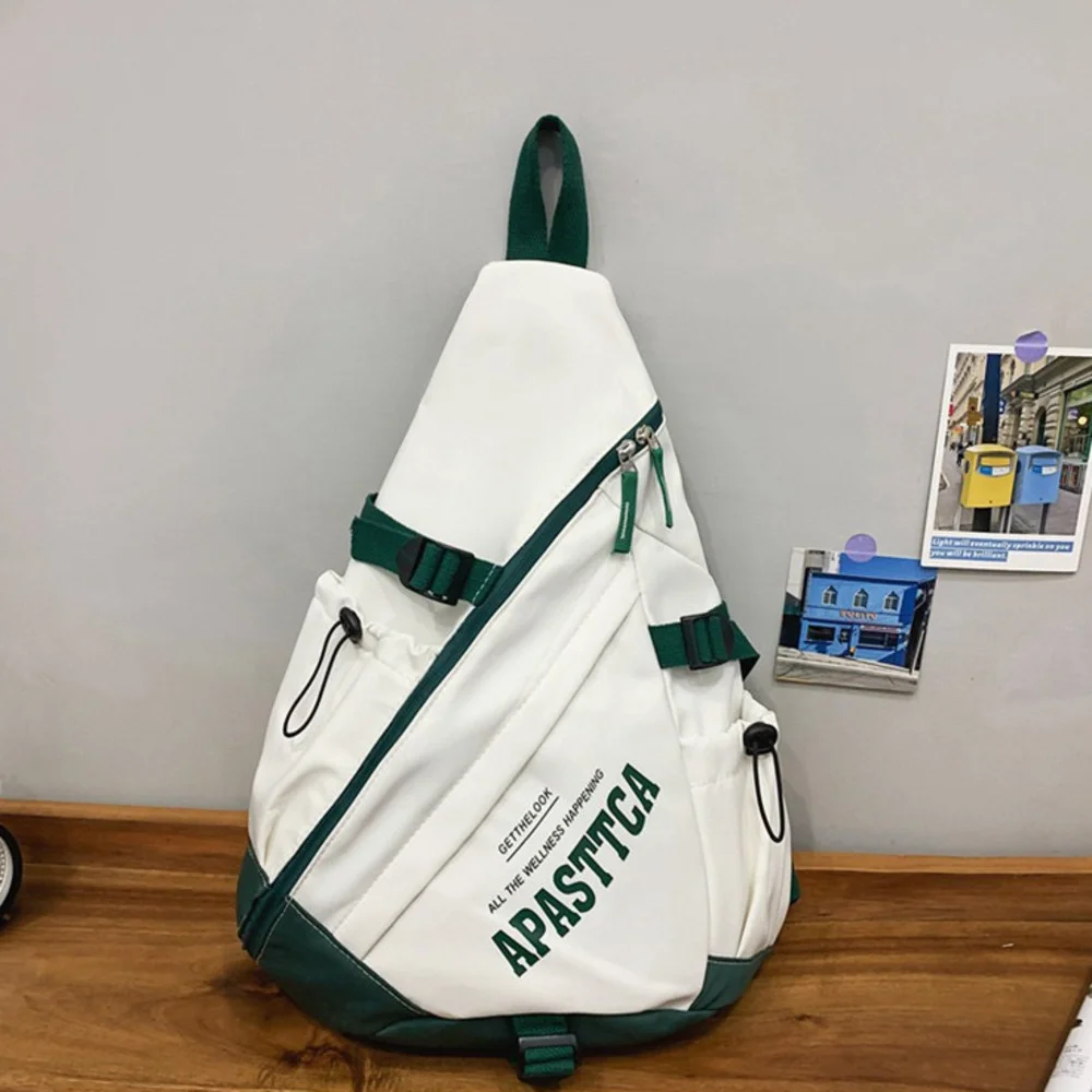 Nylonowa torba na klatkę piersiową Y2K – saszetka crossbody Zielony