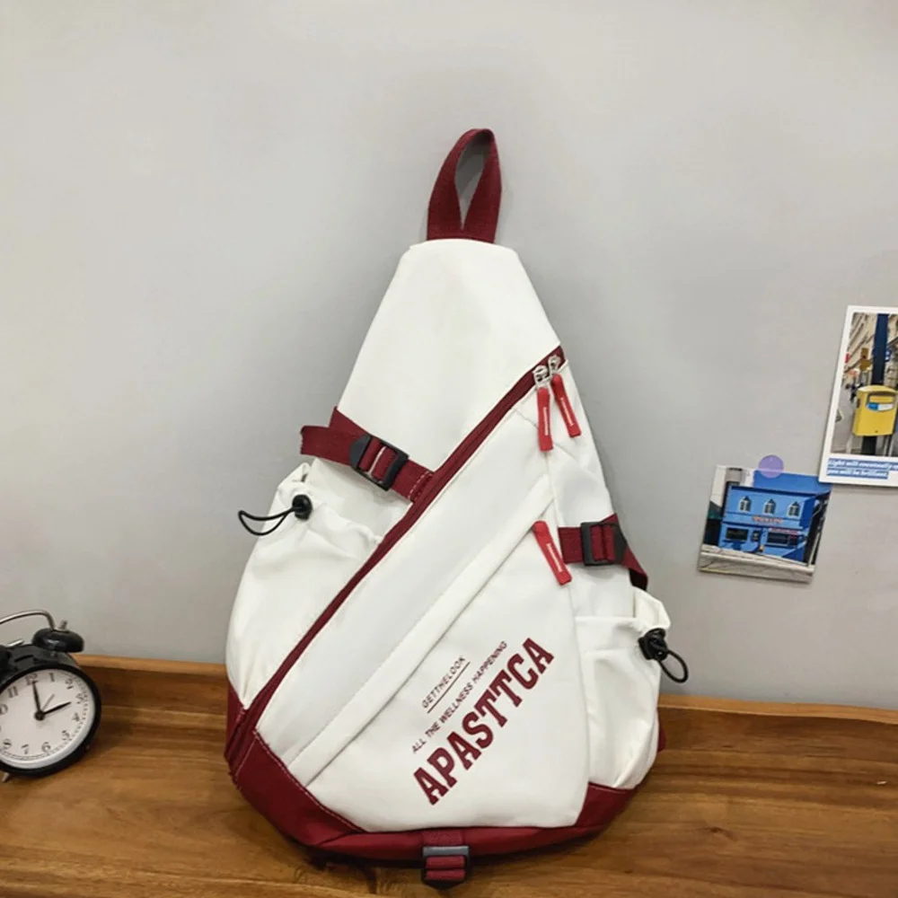 Nylonowa torba na klatkę piersiową Y2K – saszetka crossbody Czerwony