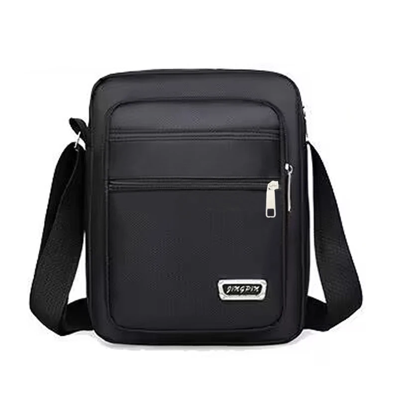 Torba na ramię z wieloma kieszeniami unisex Czarny