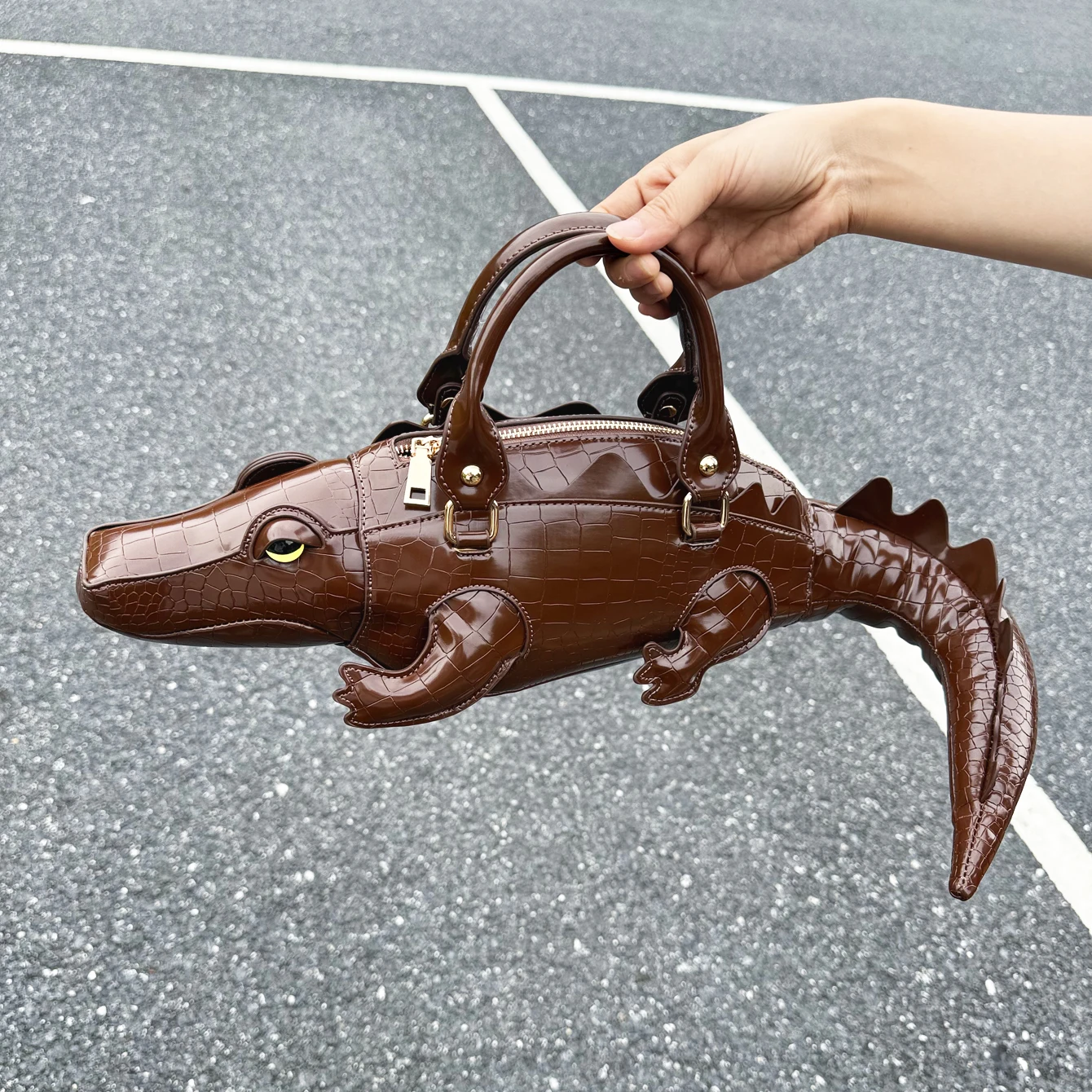 Torebka damska PU w zabawnych kształtach — oryginalny design Khaki