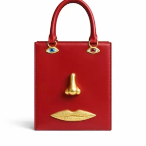 Torebka damska z portretem - retro, na ramię i crossbody Czerwony