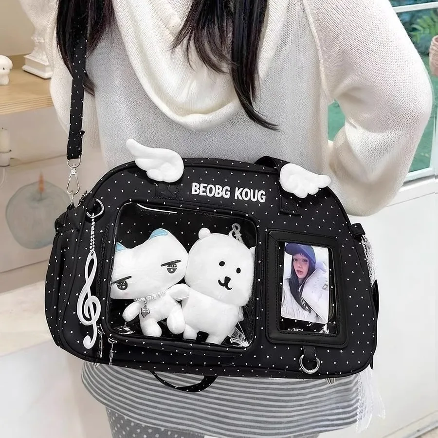 Torebka ita bag na ramię ze skrzydełkami Czarny