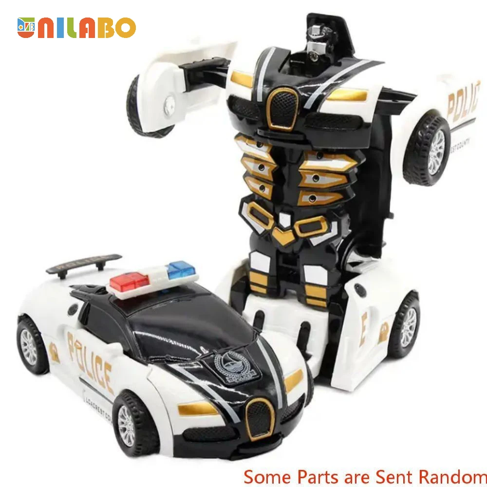 Transformujący robot-samochód dla dzieci bez baterii Biały