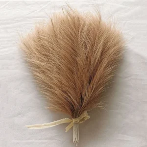 Trawa pampasowa sztuczna 35 cm - zestaw 10 szt. boho Kawowy