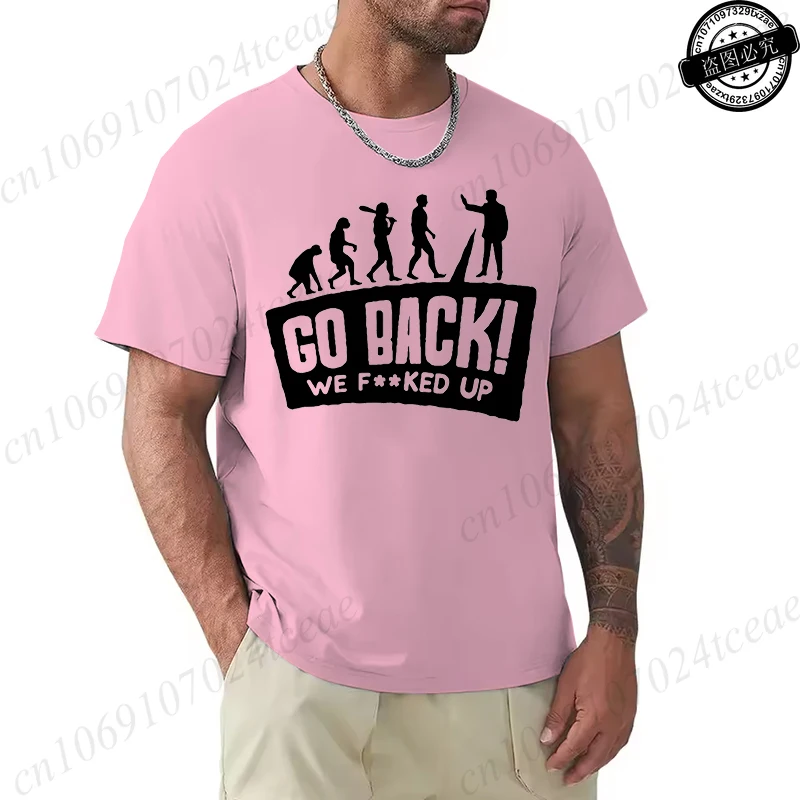 T-shirt oversize z zabawnym nadrukiem ewolucji 7 7