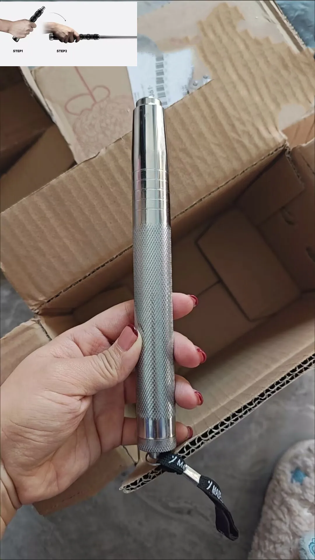 Twarde etui na pałkę teleskopową z obrotem 360 stopni Regular silver48cm