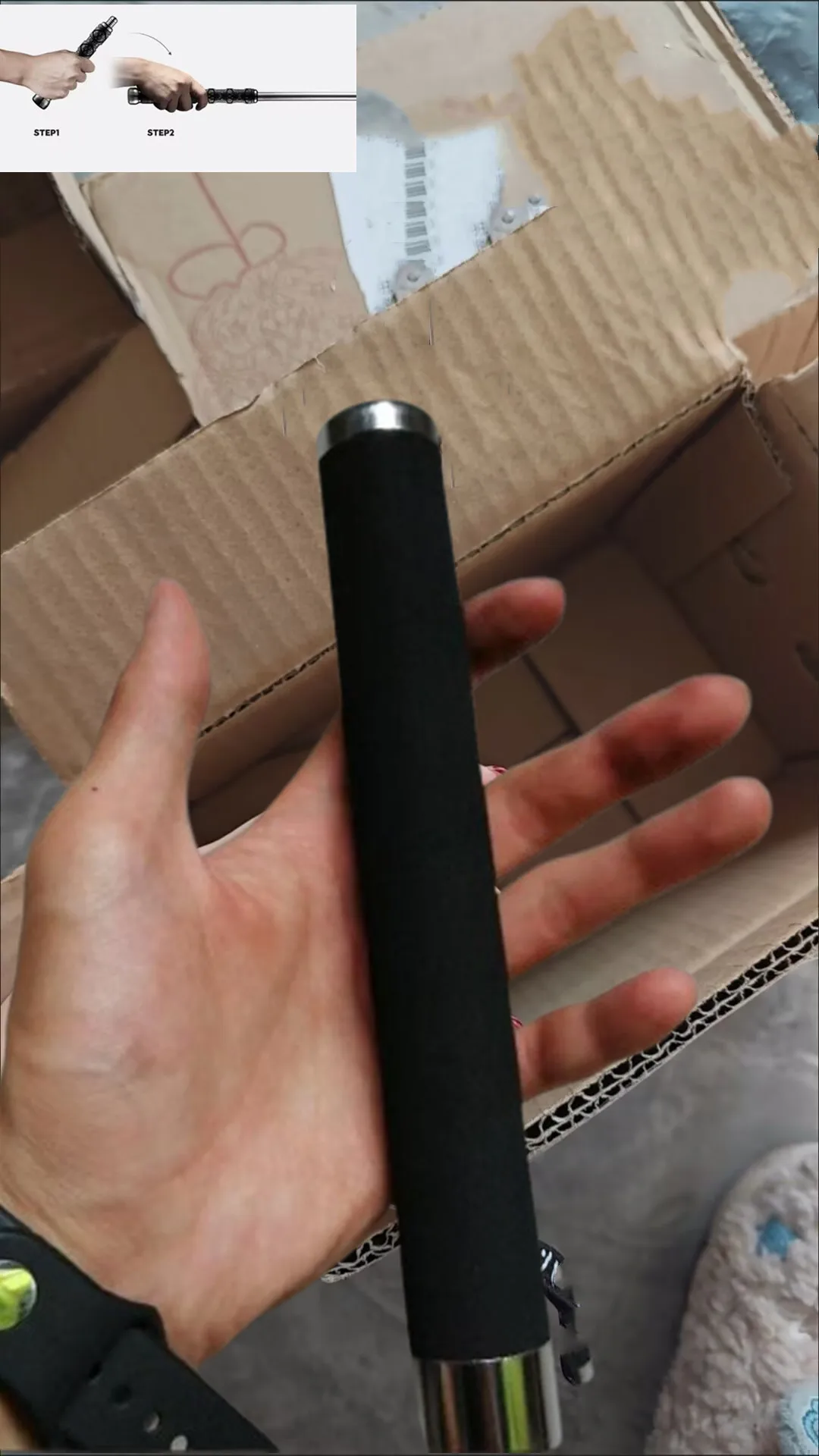 Twarde etui na pałkę teleskopową z obrotem 360 stopni Sponge handle