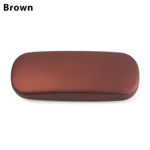 Twarde etui na okulary z eko-skóry perłowej — unisex Zielony
