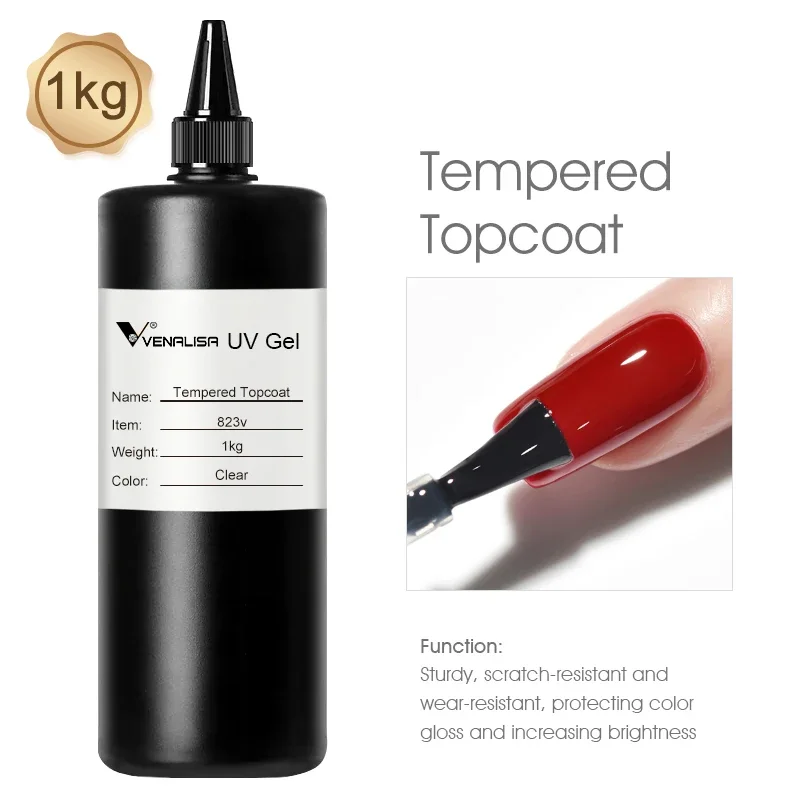 Venalisa baza i top coat hybrydowy w dużej pojemności 823v temperedtop