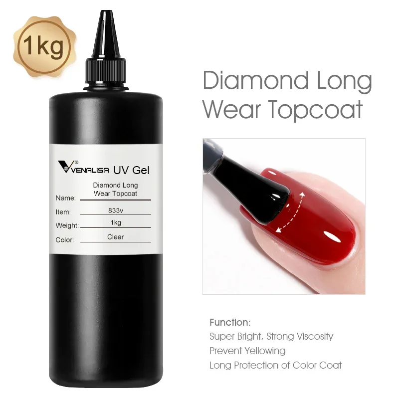 Venalisa baza i top coat hybrydowy w dużej pojemności Longwear top