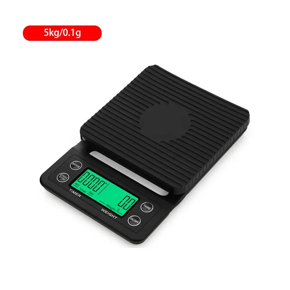Waga do kawy z minutnikiem 3 kg / 5 kg i wyświetlaczem LCD Khaki