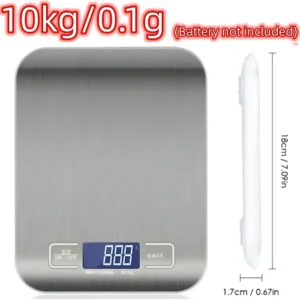 Waga kuchenna elektroniczna 5 kg panel LED do żywności Zielony