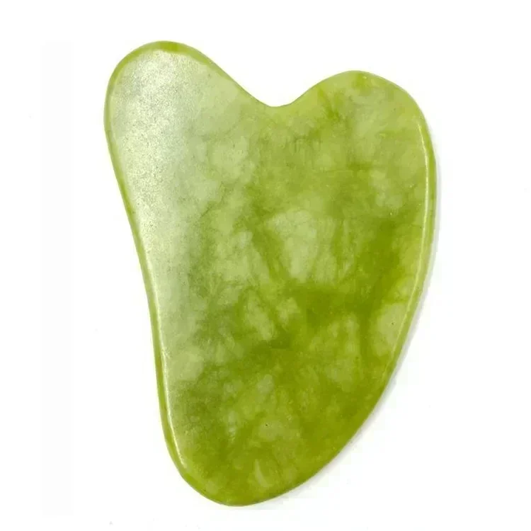 Wałek i płytka Gua Sha z naturalnego jadeitu do twarzy Love