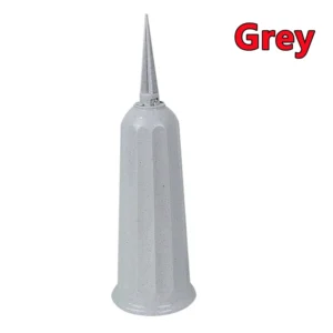 Wazon cmentarny z kolcem do nagrobka plastikowy Szary