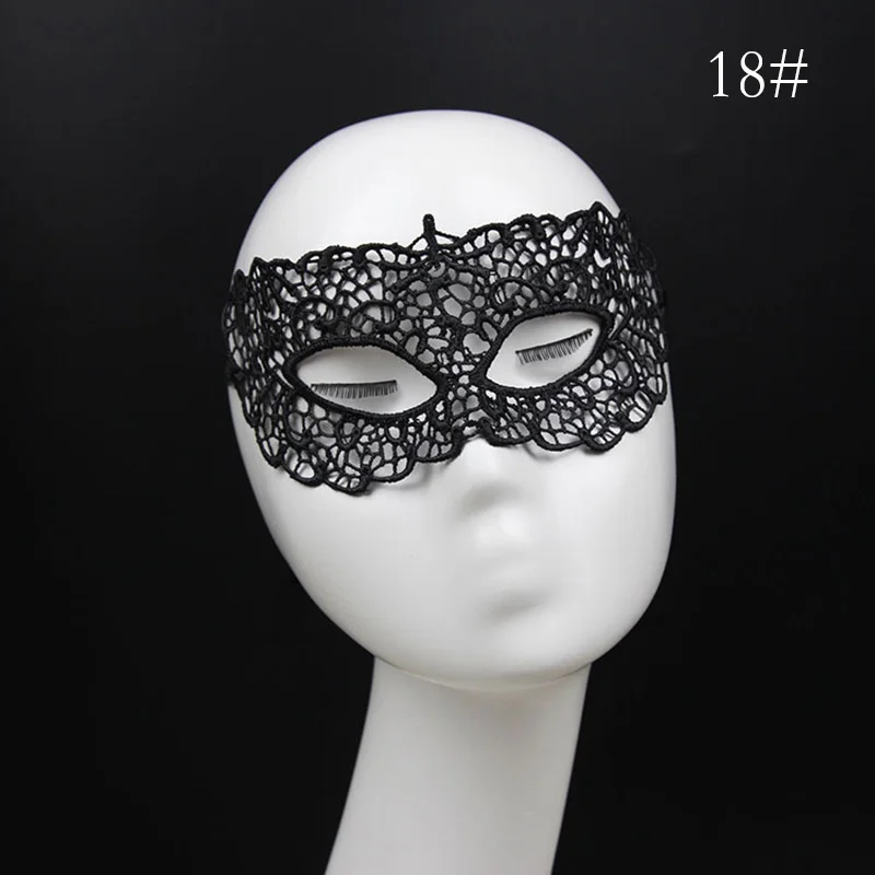 Wenecka koronkowa maska na oczy na bal i Halloween Platynowane