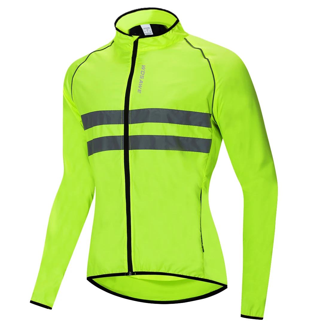 Lekka wiatrówka rowerowa WOSAWE wiatroszczelna z długim rękawem Jacket long g