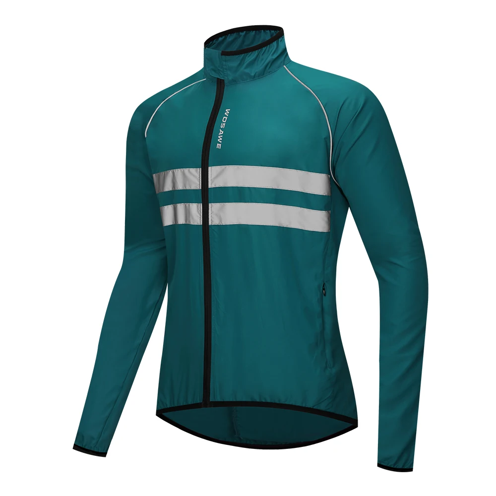Lekka wiatrówka rowerowa WOSAWE wiatroszczelna z długim rękawem Jacket long q