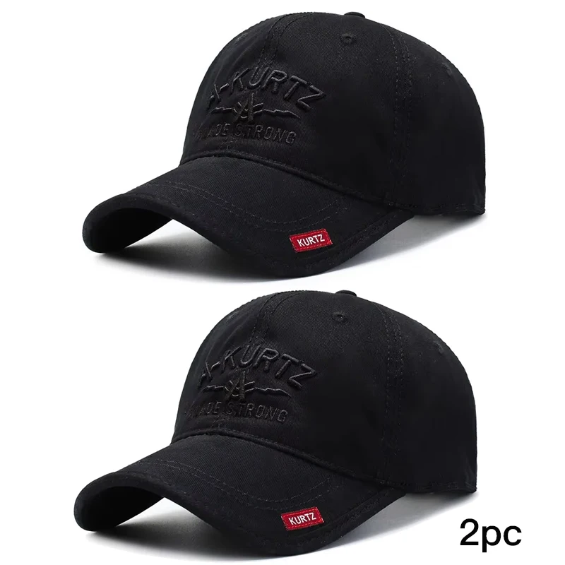 Wiosenna czapka z daszkiem z haftem Black2pc