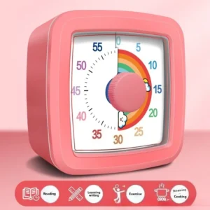 Wizualny timer dla dzieci z lampką nocną stoper Czerwony