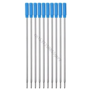 Wkłady do długopisu kulkowego 1,0 mm, czarne i niebieskie, 10 sztuk Niebieski