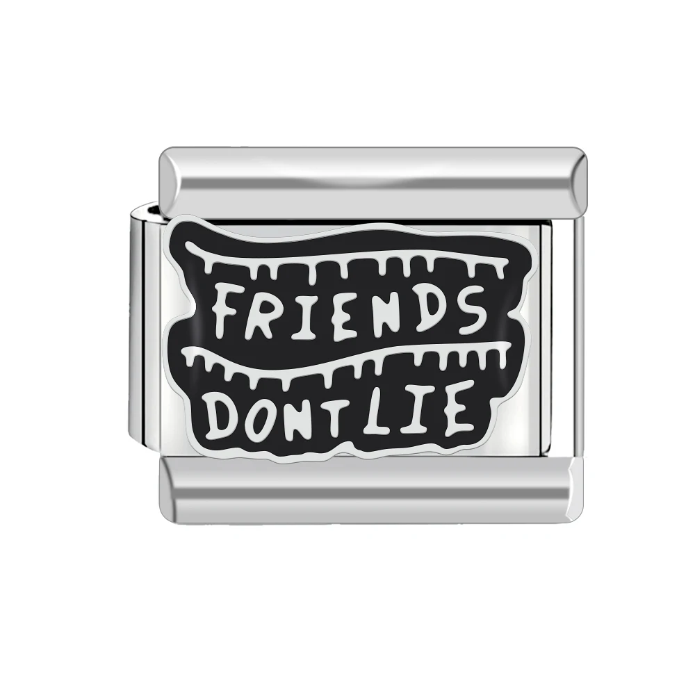Włoska bransoletka charms 9 mm – ogniwa DIY kolekcja Strange Things Ciemne złoto