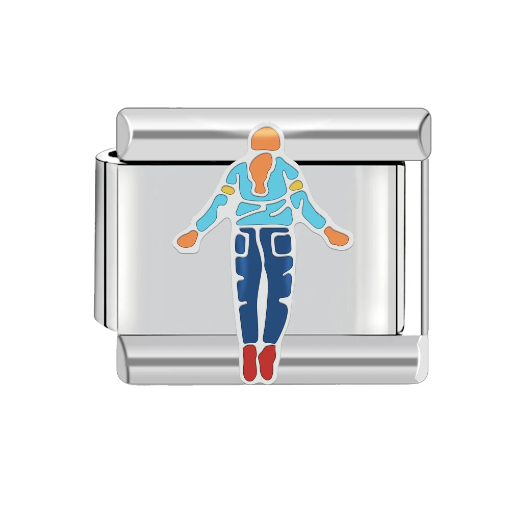 Włoska bransoletka charms 9 mm – ogniwa DIY kolekcja Strange Things Vermeil