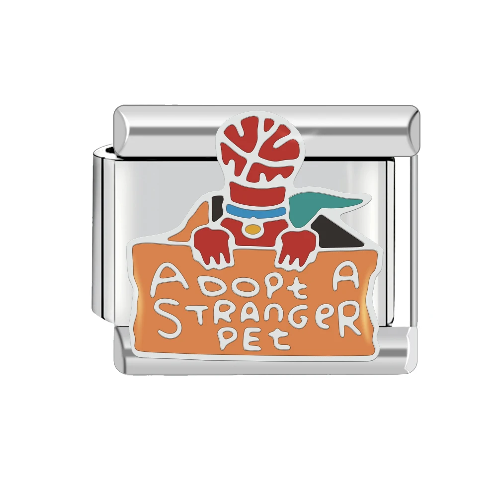 Włoska bransoletka charms 9 mm – ogniwa DIY kolekcja Strange Things Zielony smok