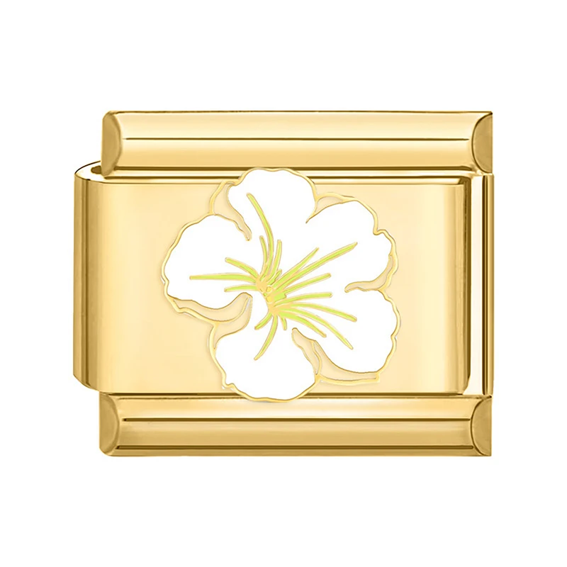 Włoskie zawieszki charm do bransoletek 9 mm - piłka nożna i serce Vermeil