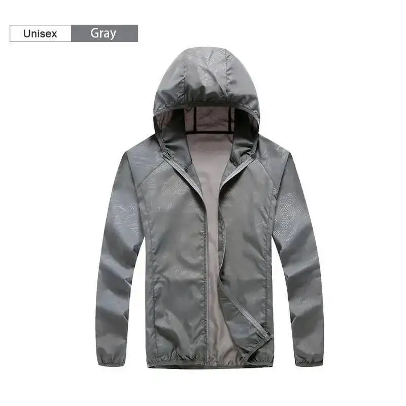 Wodoodporna kurtka przeciwdeszczowa unisex Szary
