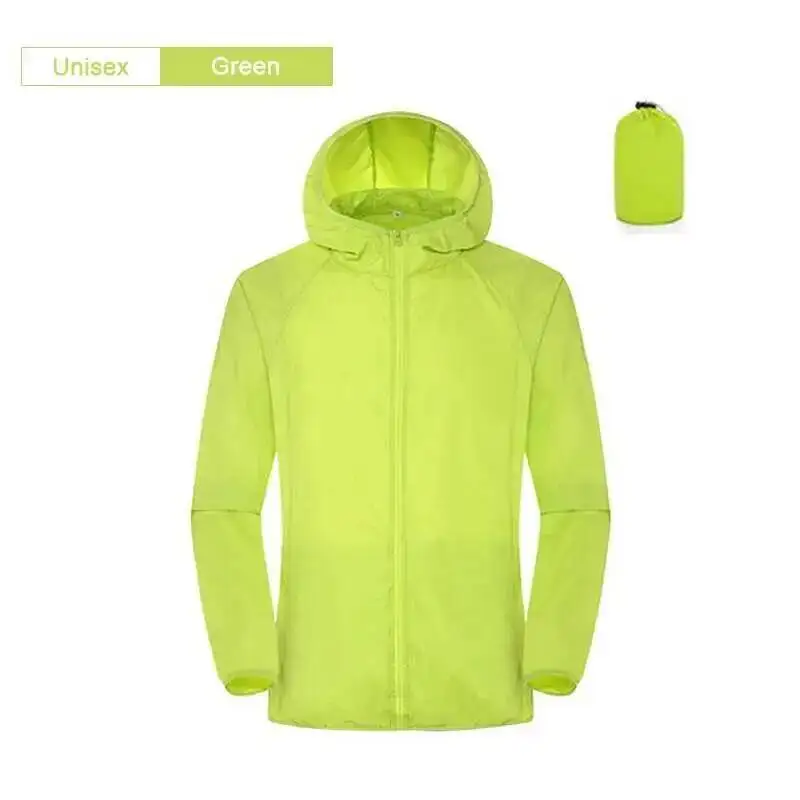 Wodoodporna kurtka przeciwdeszczowa unisex Zielony