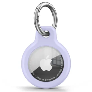 Wodoodporne silikonowe etui na Apple AirTag z brelokiem Czerwony