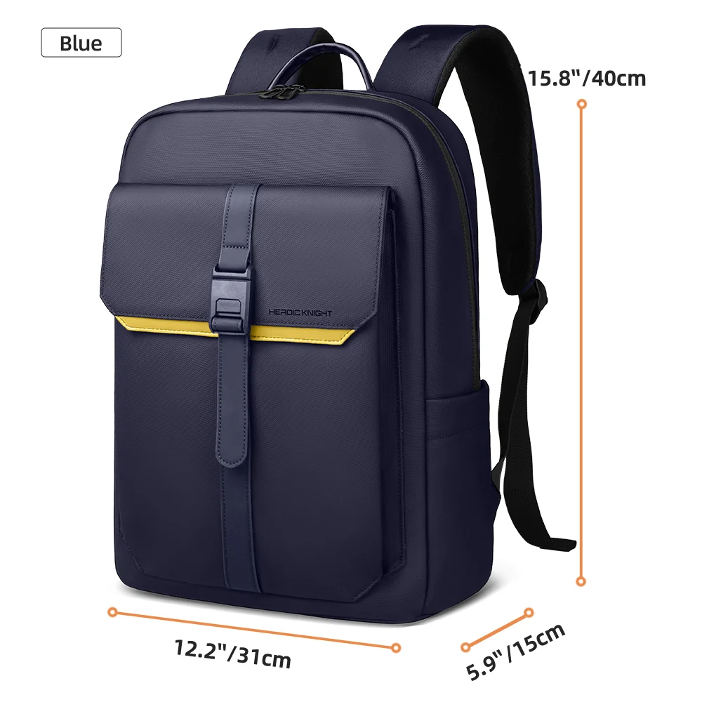 Wodoodporny plecak biznesowy męski na laptop 15,6 cala Niebieski