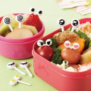 Mini wykałaczki dekoracyjne z oczkami do bento, 10 szt.