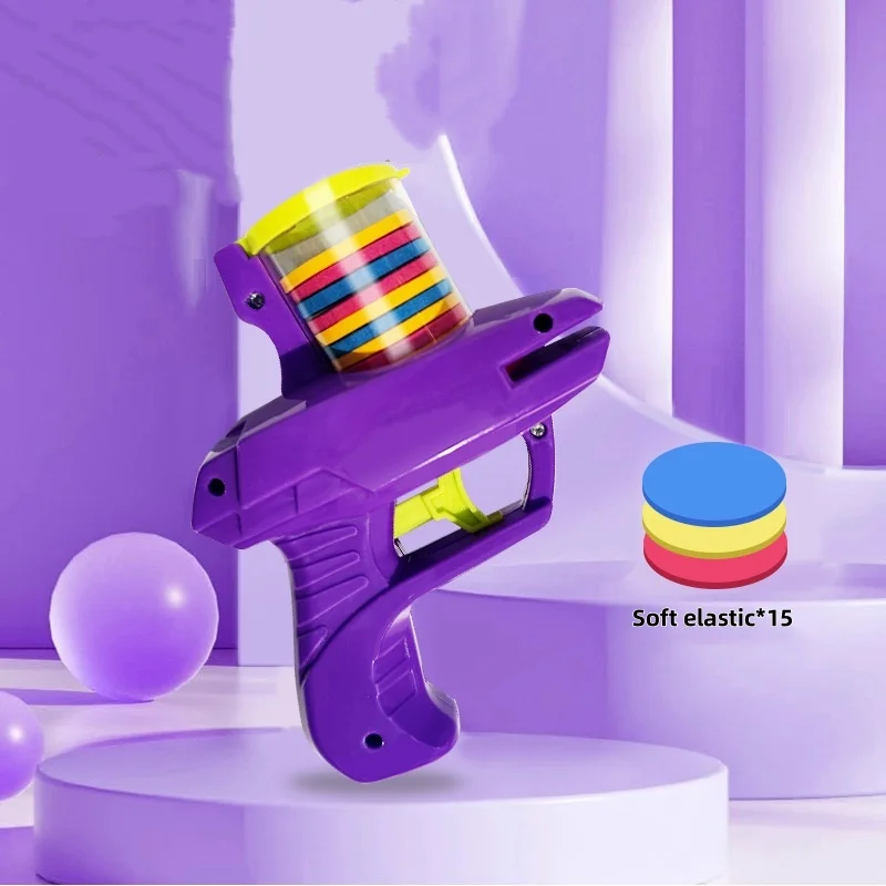 Zabawka dla kota pistolet na piankowe dyski latające śliwka