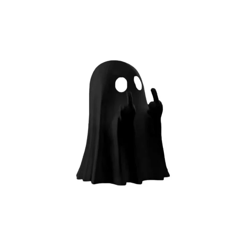 Zabawna figurka duszka na Halloween - dekoracja Czarny