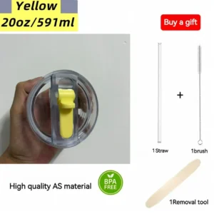 Zamienna pokrywka ze słomką do kubka Stanley 20/30/40 oz Zielony fluorescencyjny