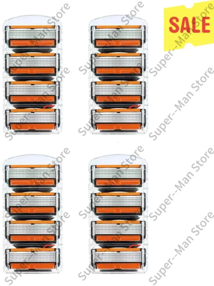 Zapasowe wkłady do maszynki 6-ostrzowej dla mężczyzn 16 Pcs