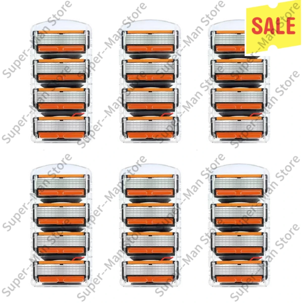 Zapasowe wkłady do maszynki 6-ostrzowej dla mężczyzn 24 Pcs